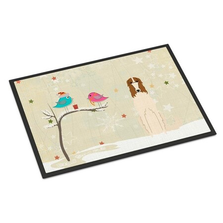 Jensendistributionservices Christmas Presents Between Friends Borzoi Indoor or Outdoor Mat, 18 x 0.25 x 27 in. MI2549599